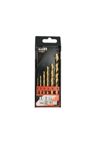 yato Set Burghie Metal Hss-Tin 2-8Mm, 6 Buc