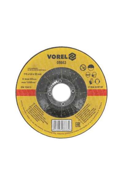 Vorel Disc abraziv metalic 115X6X22mm