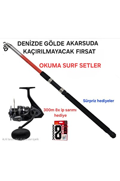 Okuma Wave Power Wp-6000a1 Olta Makinesi+Kendo Elbe 3.50m 70-150gr Olta Kamışı