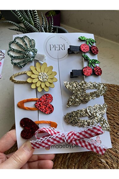 MADE BY PERİ Premium Handmade Buckle Set Combination - with Bow, Velvet, Sati...