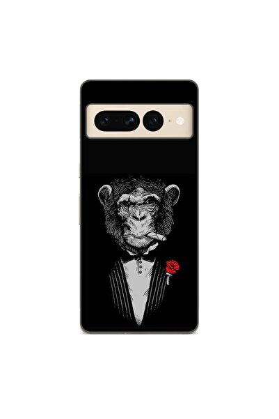 OEM Husa compatibila cu Google Pixel 7 Pro Silicon Gel Tpu Model Cigar Monkey