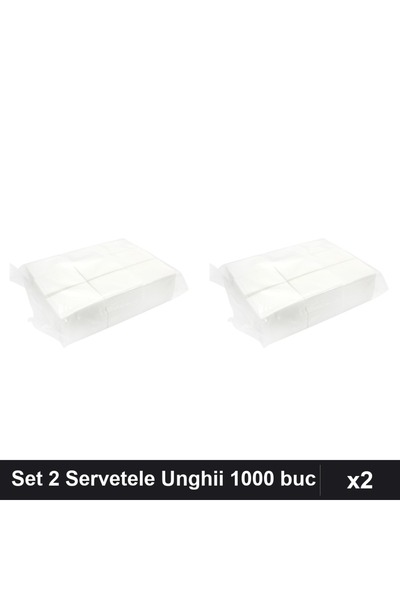 NAİLS Set 2 Servetele Fără Scame Pentru Unghii 1000 Bucăți, Manichiură Profes...
