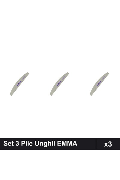 emma Set 3 Pile Unghii Granulatie 150/240, Buffere Manichiura Profesionale