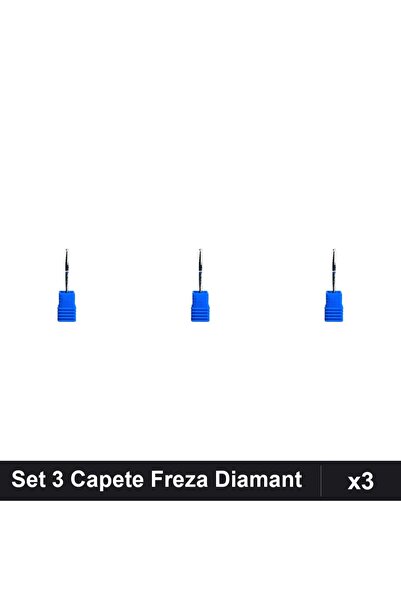 NAİLS Set 3 Capete Freza Diamant Unghii, Manichiura Profesionala, Poliraj Gel UV
