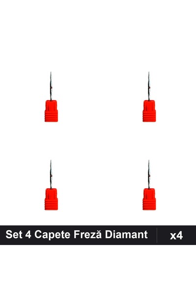 NAİLS Set 4 Capete Freză Diamant Unghii, Manichiură Profesională, Pedichiură