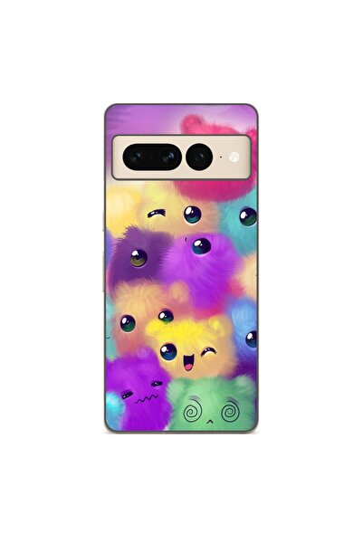 OEM Husa compatibila cu Google Pixel 7 Pro Silicon Gel Tpu Model Pufosi Colorati