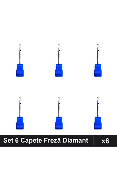 NAİLS Set 6 Capete Freză Diamant Unghii, Manichiură Profesională, Pedicură