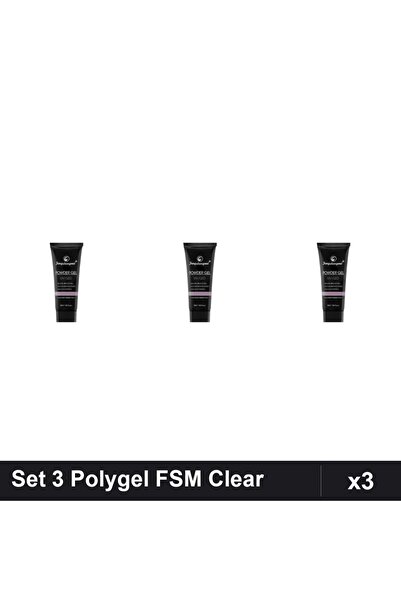 FSM Set 3 Polygel 30ml Clear Transparent, Constructie Unghii Gel UV/LED