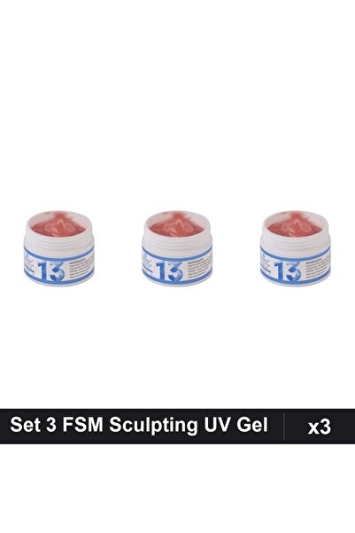 FSM Set 3 Sculpting UV Gel 15g, Gel de Constructie Unghii, Manichiura LED