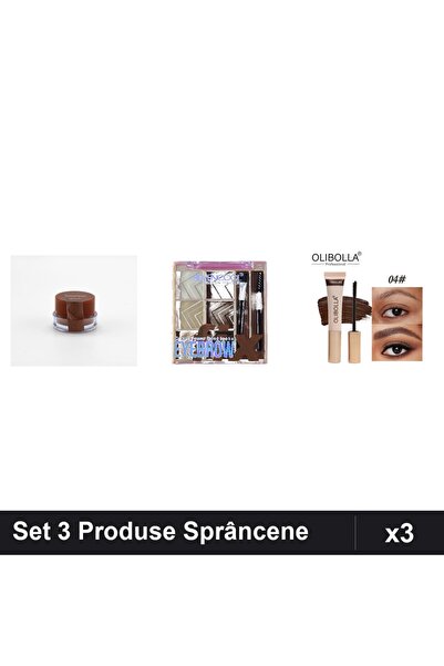 Ruby Rose Set of 3 Eyebrow Products: Ruby Rose Gel, SevenCool Eyeshadow, Olib...