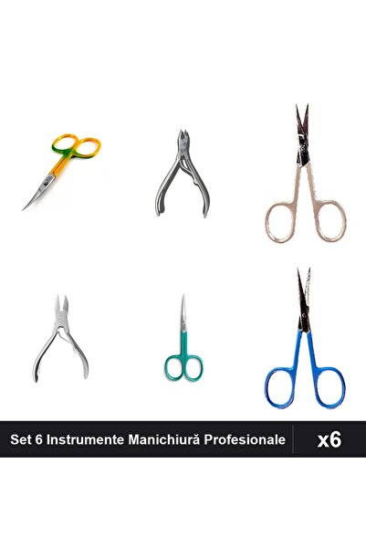 One Group Set 6 Instrumente Manichiura Profesionale One Group, Forfecute Cuti...