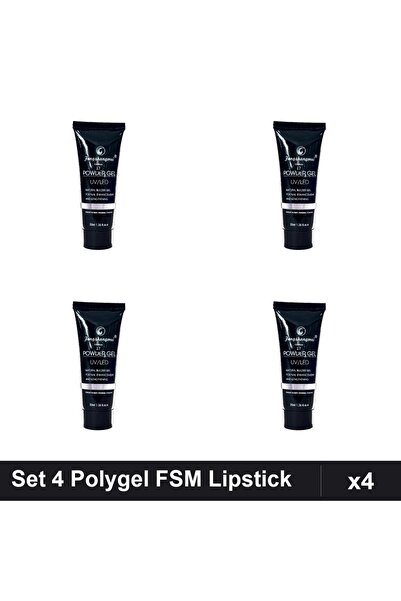 FSM Set 4 Polygel 30ml Nr.17 Lipstick, Constructie Unghii Gel UV/LED