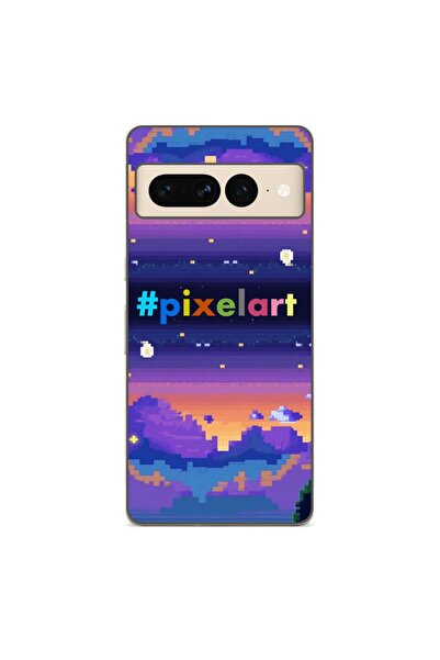 OEM Husa compatibila cu Google Pixel 7 Pro Silicon Gel Tpu Model Pixel Art Pe...