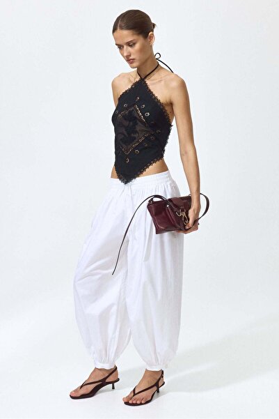 H&M Lace-detail halterneck top