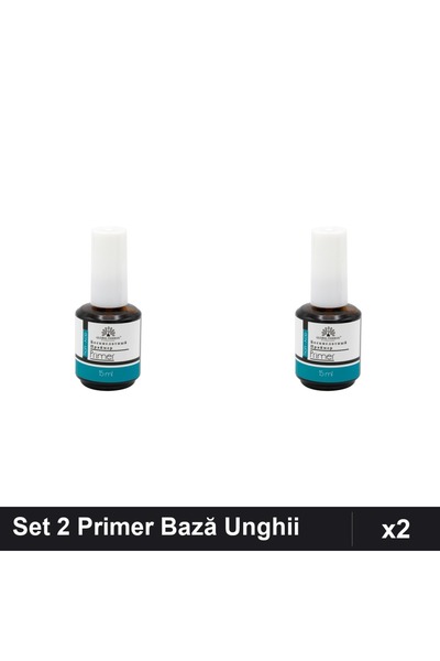 global fashion Set 2 Primer Bază Unghii Non Acid 15ml, Manichiură Profesională