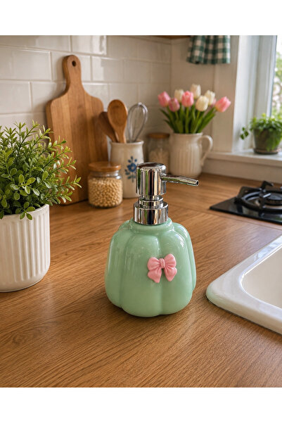 wishhome Şık tasarımlı fiyonk detaylı sıvı sabunluk (300ml)