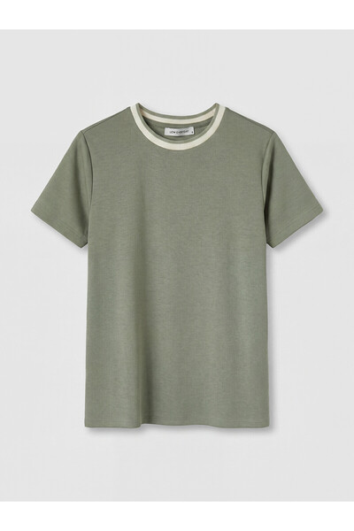 LC Waikiki Nevavm Farkıyla Oval Collar Soft Touch Women's T-Shirt