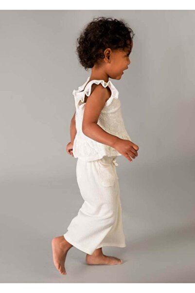 MAYORAL Girl's Linen Set 1-4 Years Cream