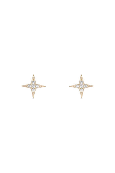 Lisa&Co. Cercei Argint Northern Star Shiny S Argint placat cu aur galben / Zi...