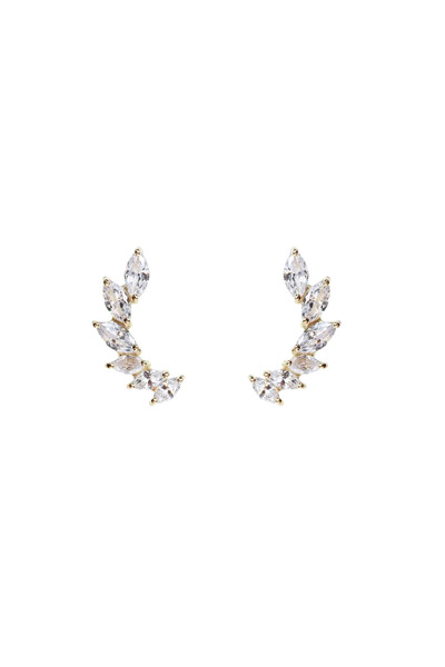 Lisa&Co. Cercei Argint Papillon Argint placat cu aur galben / Zircon / Alb