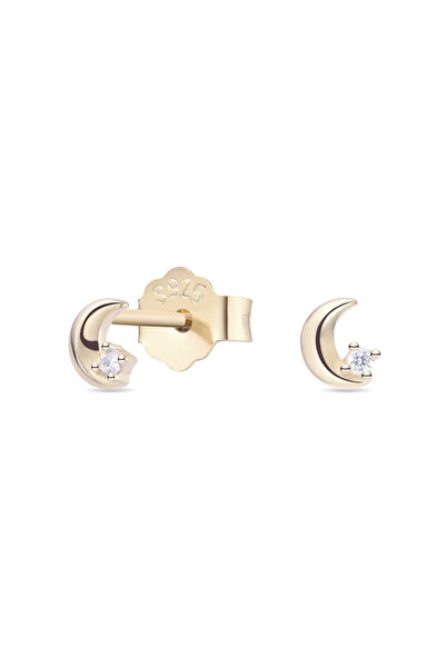 Lisa&Co. Cercei Argint Moonlight Argint placat cu aur galben / Zircon / Alb