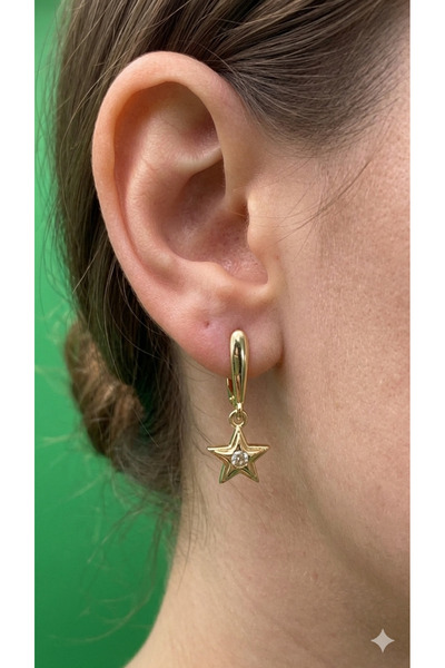 charmove ile kendinizi şımartın Xuping Gold Color Star Detailed Dangling Stee...