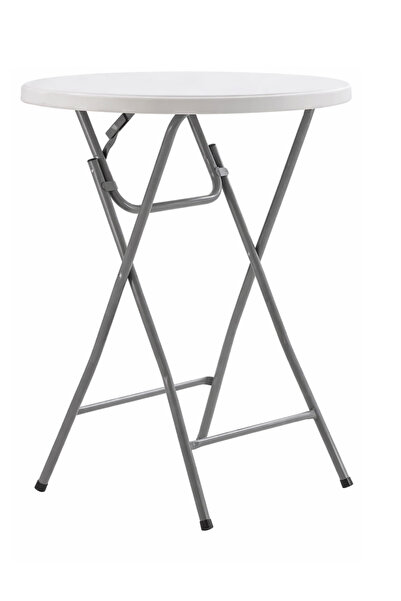 Generic Masa de bar cocktail pliabila alba Ø80×110 cm