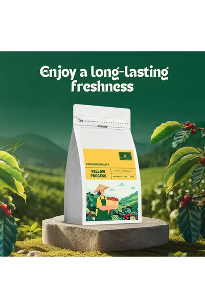 The Caphe Vietnam Robusta Coffee – Yellow Process (Single Origin, Ground) 250g | Medium Roast, Bold & Full-Bodied, Freshly Roasted in Dubai