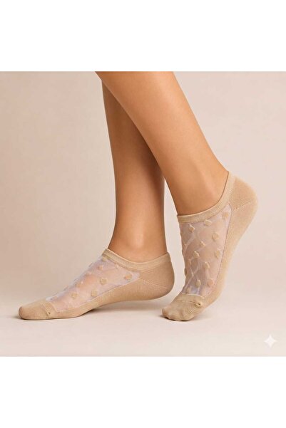 NoNameStore7 Set of 2 pieces, Women's socks, short, with Stretchy tulle, 35-41
