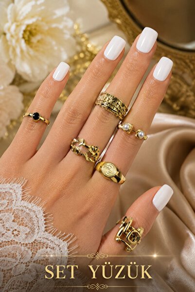 Jack Ferrero Gold Color Ring Set