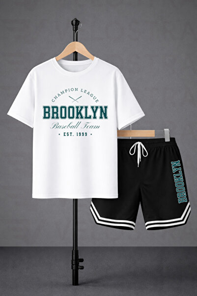 Velostra Unisex Brooklyn Printed Oversize Fit Comfortable Fit T-Shirt and Sho...