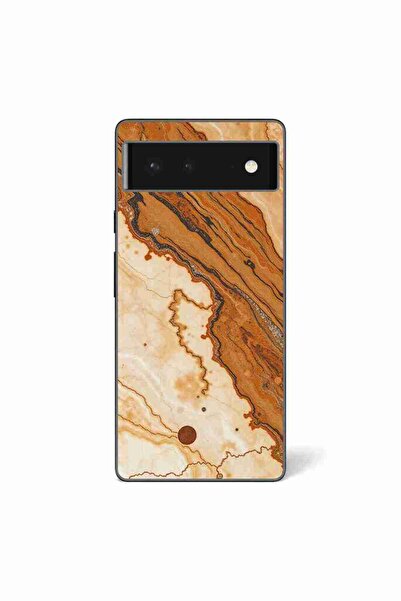OEM Husa compatibila cu Google Pixel 6 Silicon Gel Tpu Model Caramel Marble D...