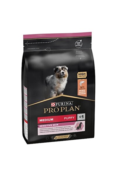 Nestle Dry food for dogs Pro Plan Medium Puppy with salmon, 3 kg, skin and co...