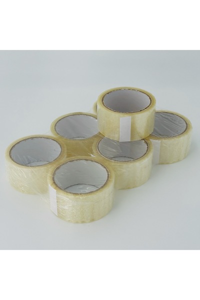 OEM Set of 6 Transparent Adhesive Tape 48 mm x 60 m, Acrylic, for Parcel Pack...