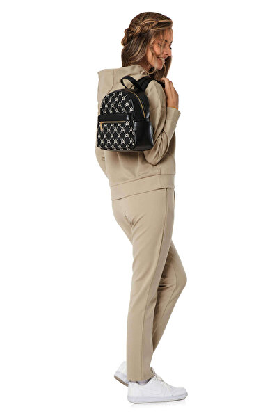 C'iel Jacquard Backpack with Leather inserts Thea