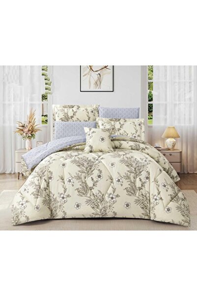 Barigo Floral Nefren 7-Piece Double-Sided Bedspread