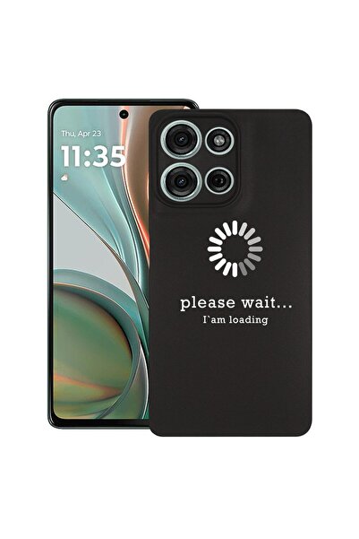 bestcase Θήκη για Motorola Edge 50 με σχέδιο Παρακαλώ περιμένετε..., TPU Ματ ...