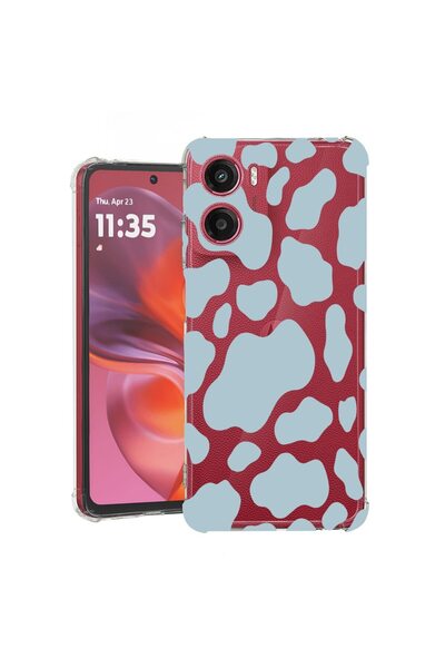 bestcase Θήκη για Motorola Moto G06 με σχέδιο μπλε αγελάδας, Αντικραδασμική, ...