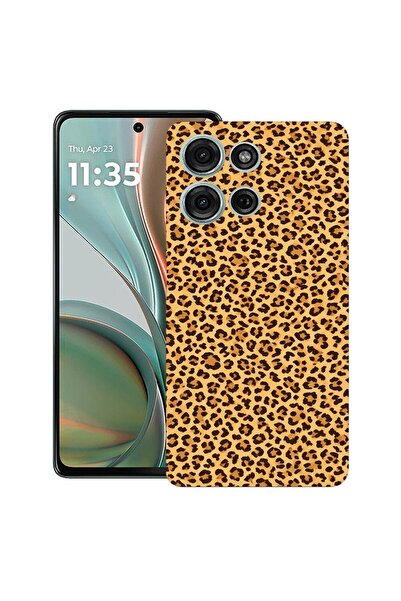 bestcase ¬Æ Husa pentru Motorola Moto G75, Leopard pattern, Slim Silicon 0.8M...