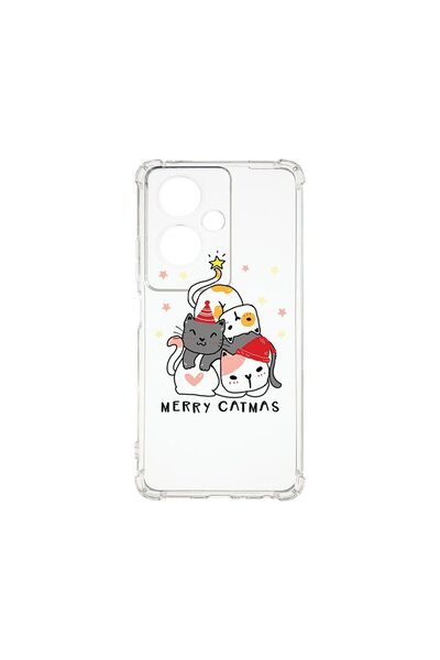 bestcase ¬Æ Husa Anti Shock 1.5MM, Compatibila Cu OPPO Reno 11F, Merry Catmas...