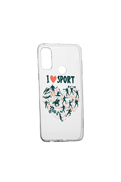 bestcase Husa Silicon Compatibila cu Motorola Moto E20, I Love Sport, reziste...