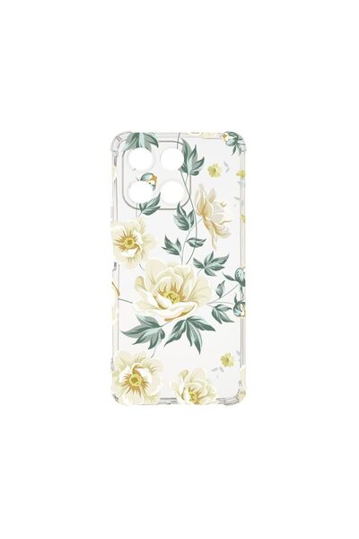 bestcase Противоударен калъф 1.5ММ, съвместим с Honor X6a, Дизайн Цветя, Удар...