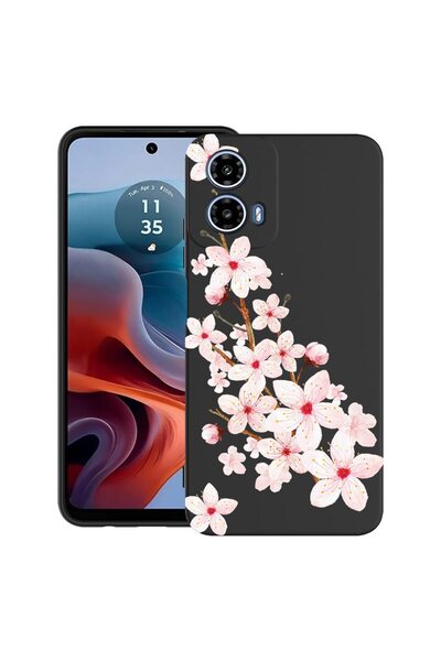 bestcase Калъф за Motorola Moto G45 с дизайн на пролетни цветя, TPU матов улт...