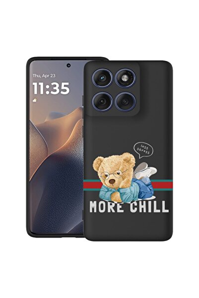 bestcase Ултра тънък силиконов калъф за Motorola Edge 60 Pro с дизайн на плюш...