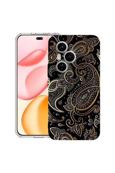 bestcase ¬Æ Husa Clear Silicon pentru Honor 400 Pro, Golden Pattern, 2036424 ...