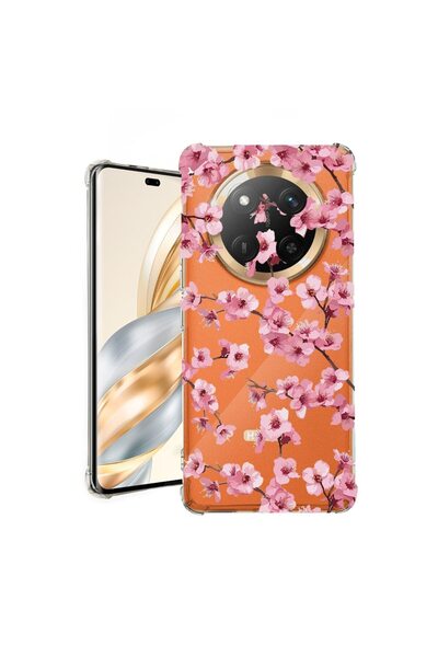 bestcase Husă Antișoc Compatibilă cu Honor Magic7 Lite, Floral - Cireș Roz Es...