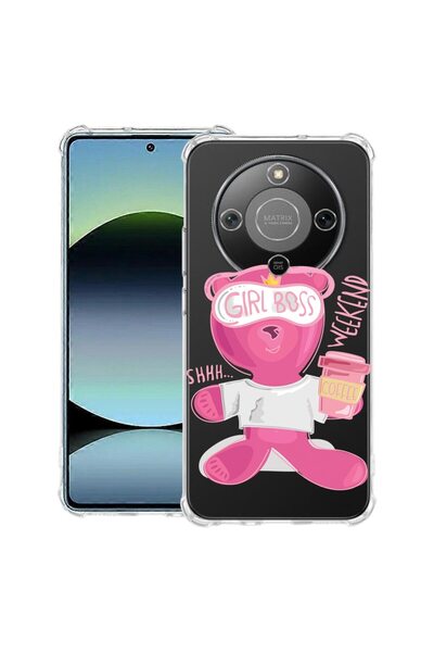 bestcase Husă Antișoc 1.5mm Compatibilă cu Honor Magic8 Lite, cu Design Ursul...