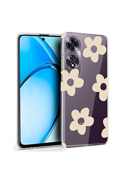 bestcase ¬Æ Husa pentru OPPO A60 4G, Clear Silicon 2MM, Retro Daisy, Antisoc,...