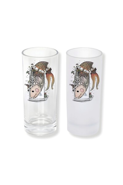 Ghostbastır Raki Glass with Fish Design / Without Fish Design Option – 1 Styl...