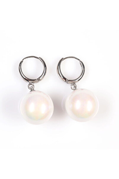 meli melo Elegant silver earrings with white pearls